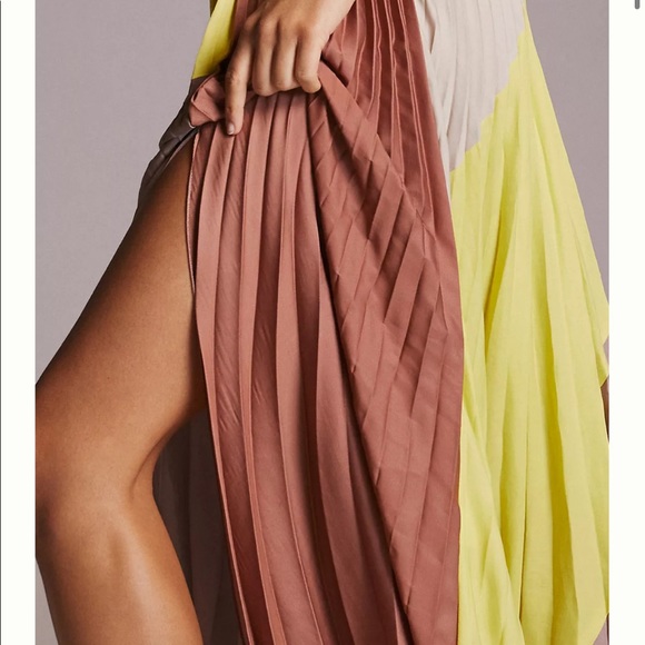 πHPπ Anthropologie Dolan Left Coast Colorblocked Maxi Skirt in Neutral Motif - Picture 2 of 7